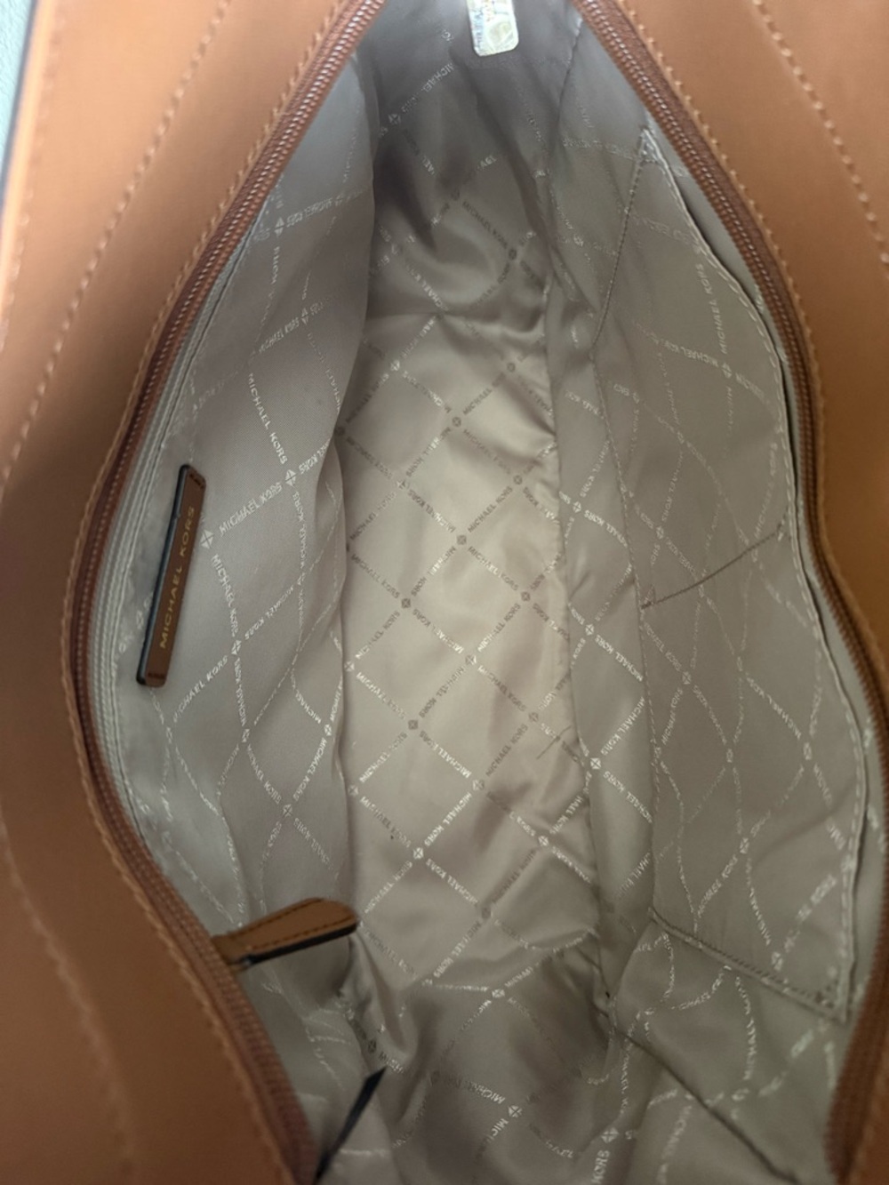 Michael Kors Jet Set -Dark Brown MK Signature Logo Shoulder Bag - Picture 8 of 15